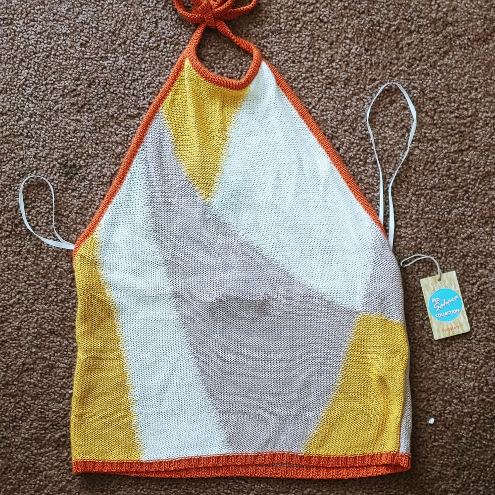 Knitted halter crop top Forever 21